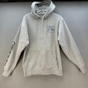 QuickSilver Hoodie Men's M Grey Long Sleeve Hoodie Vintage Surfing Wear VTG